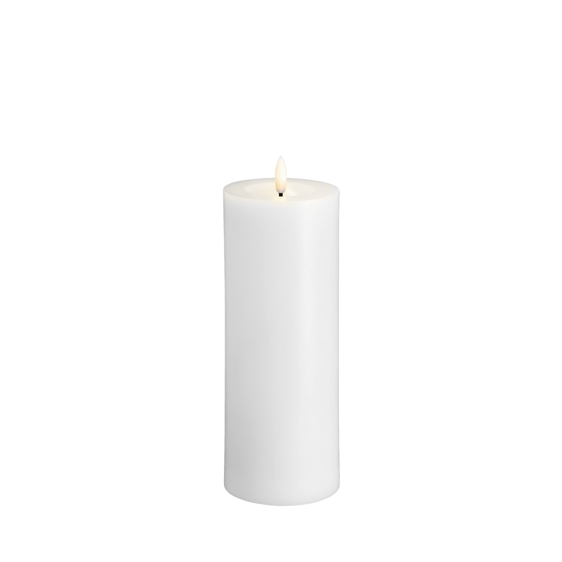 LED-Stumpenkerze 7,4x20 cm klassisch weiß