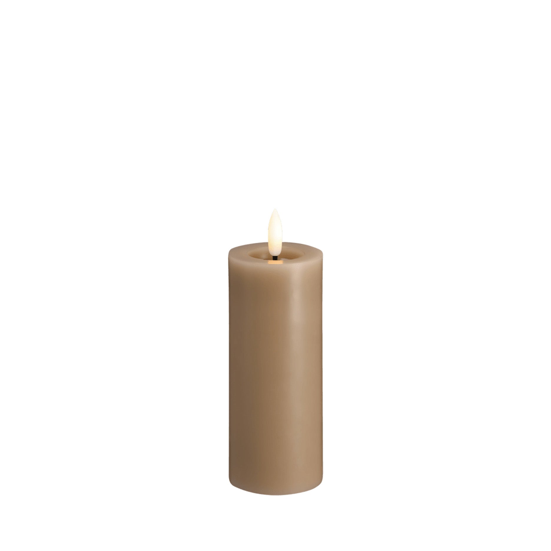 LED-Stumpenkerze 4,9x12,5 cm sand