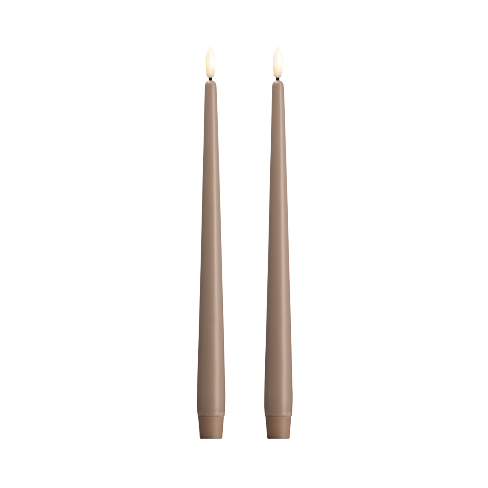 LED Stabkerzen 2 Stk 2,3 x 30 cm sand