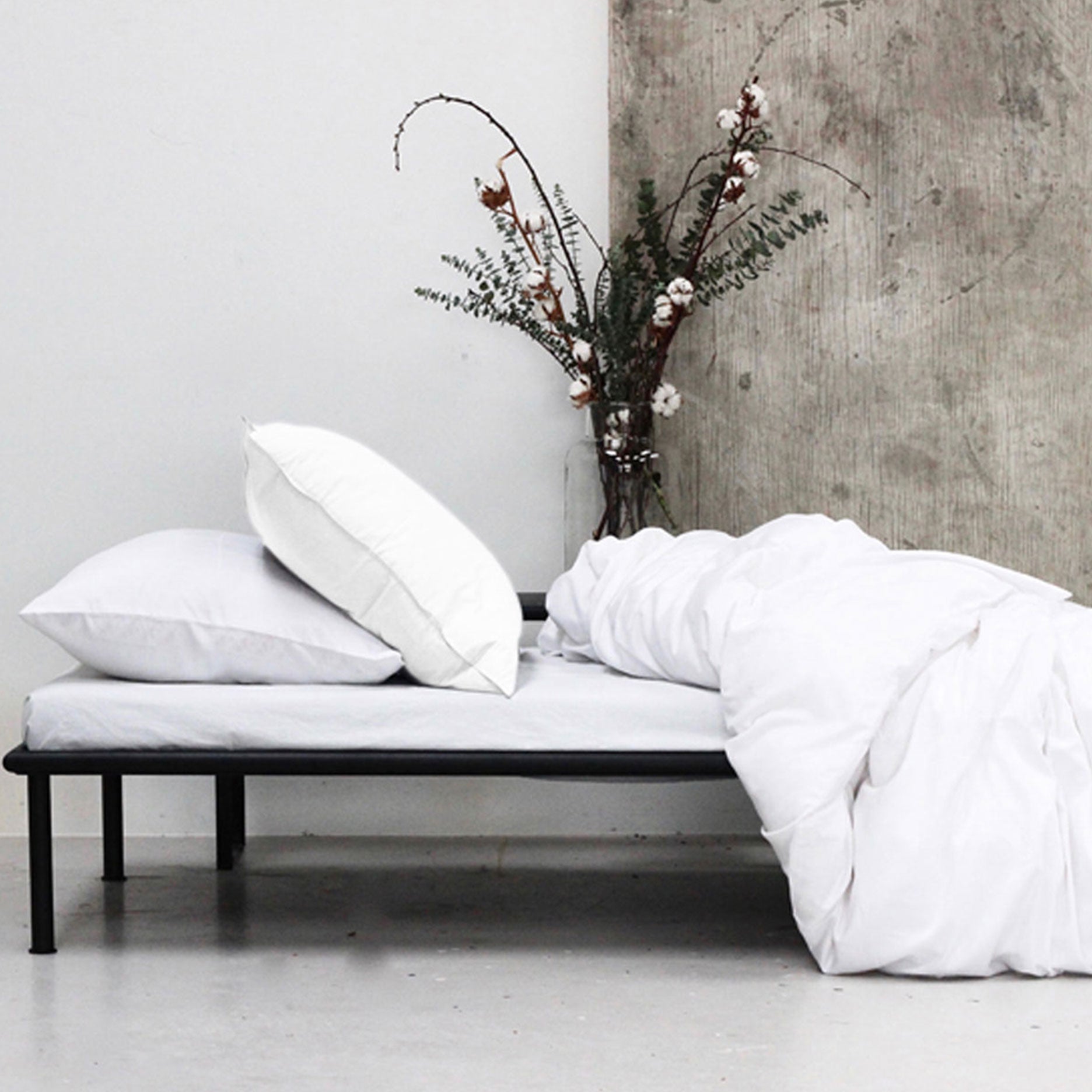 Percale sengetøj 140x200 cm hvid