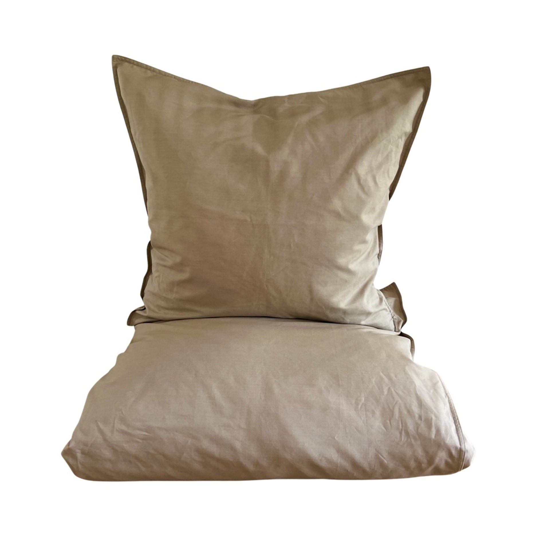 Percale-Bettwäsche 140x200 cm in der Farbe Mud