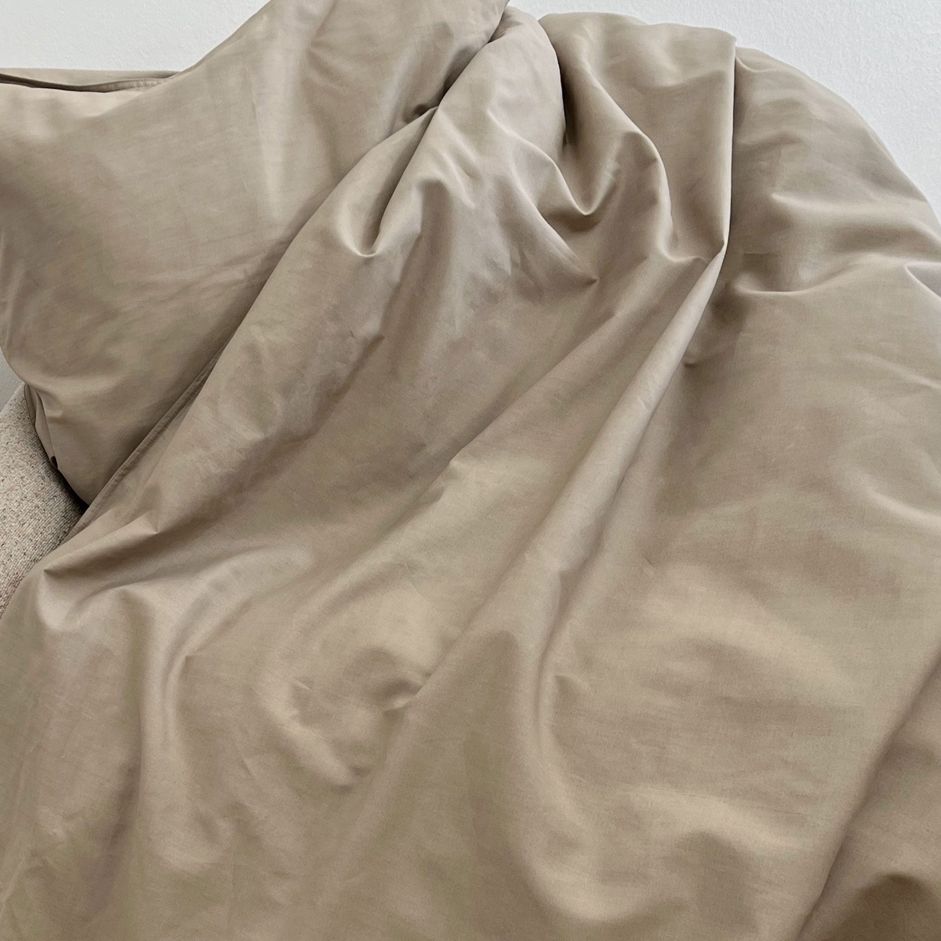 Percale-Bettwäsche 140x200 cm in der Farbe Mud