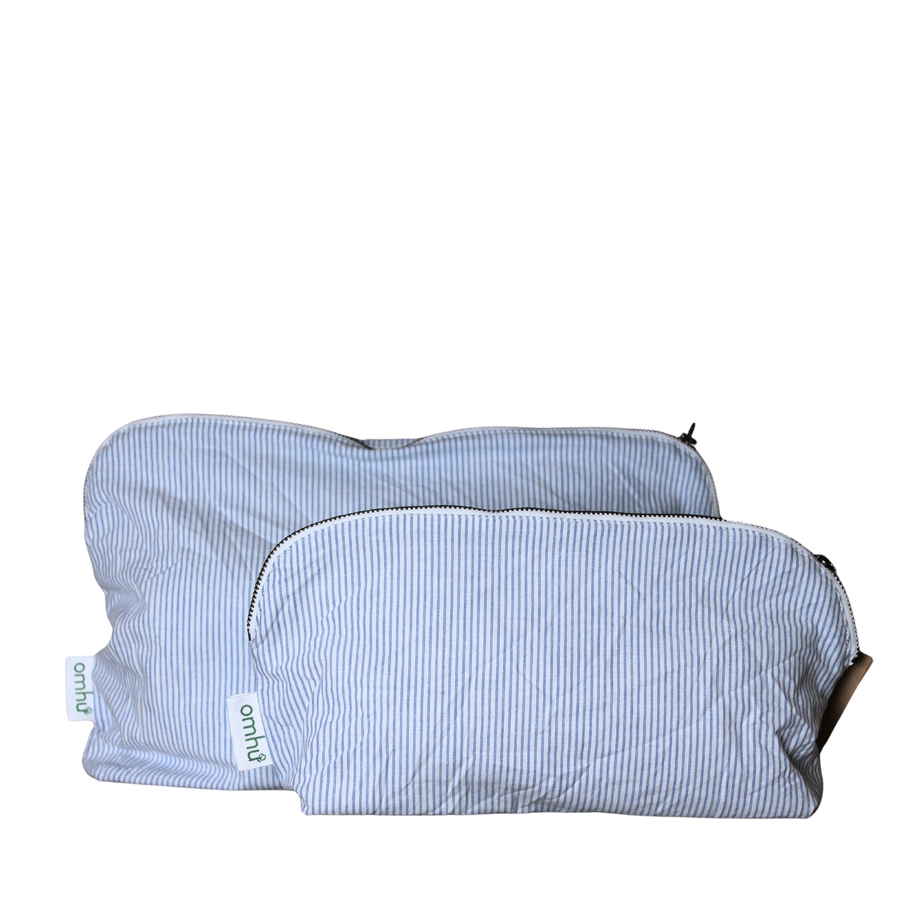 Kosmetiktasche 24x15 cm Mini-Streifen blau