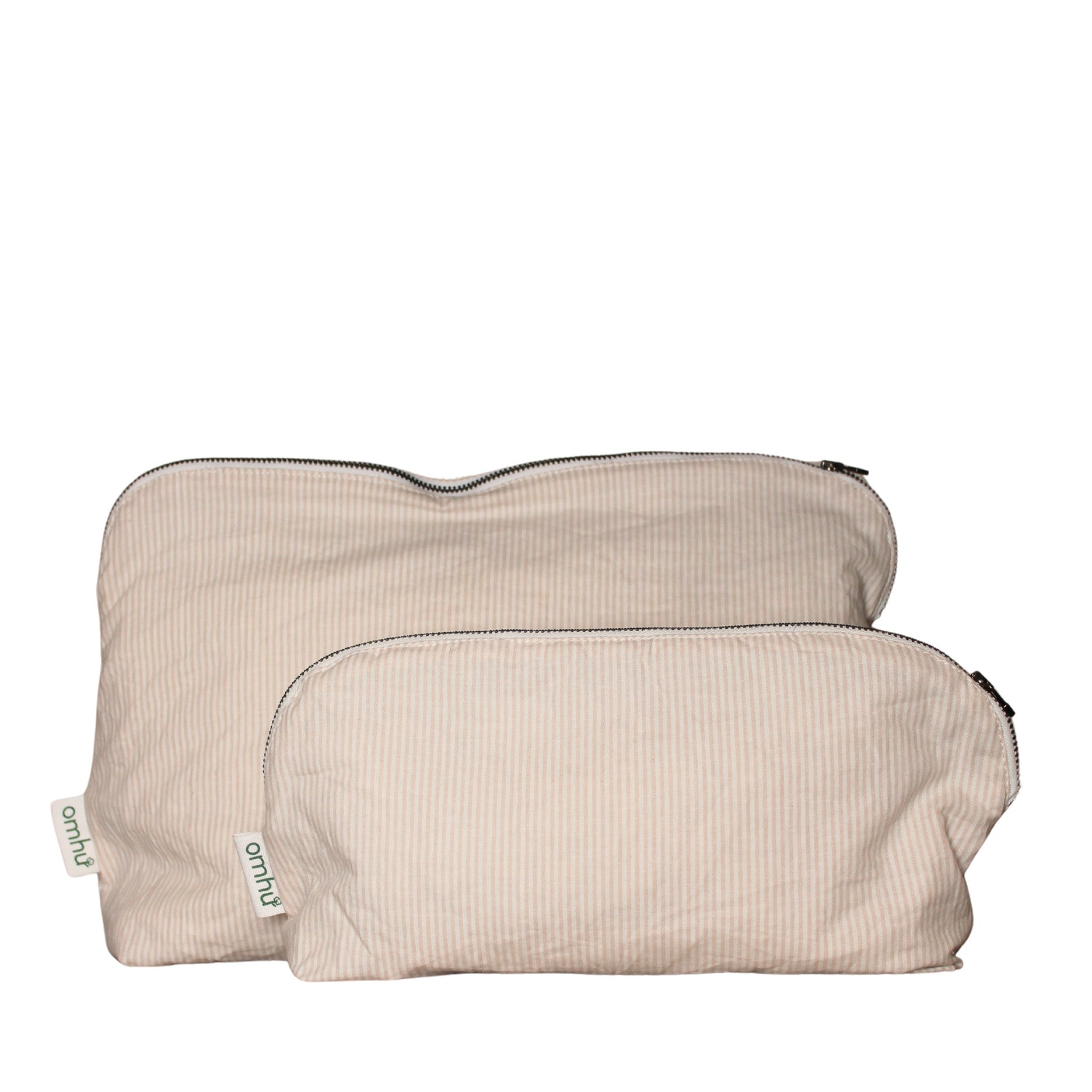 Kosmetiktasche 24x15 cm Mini-Streifen Sand