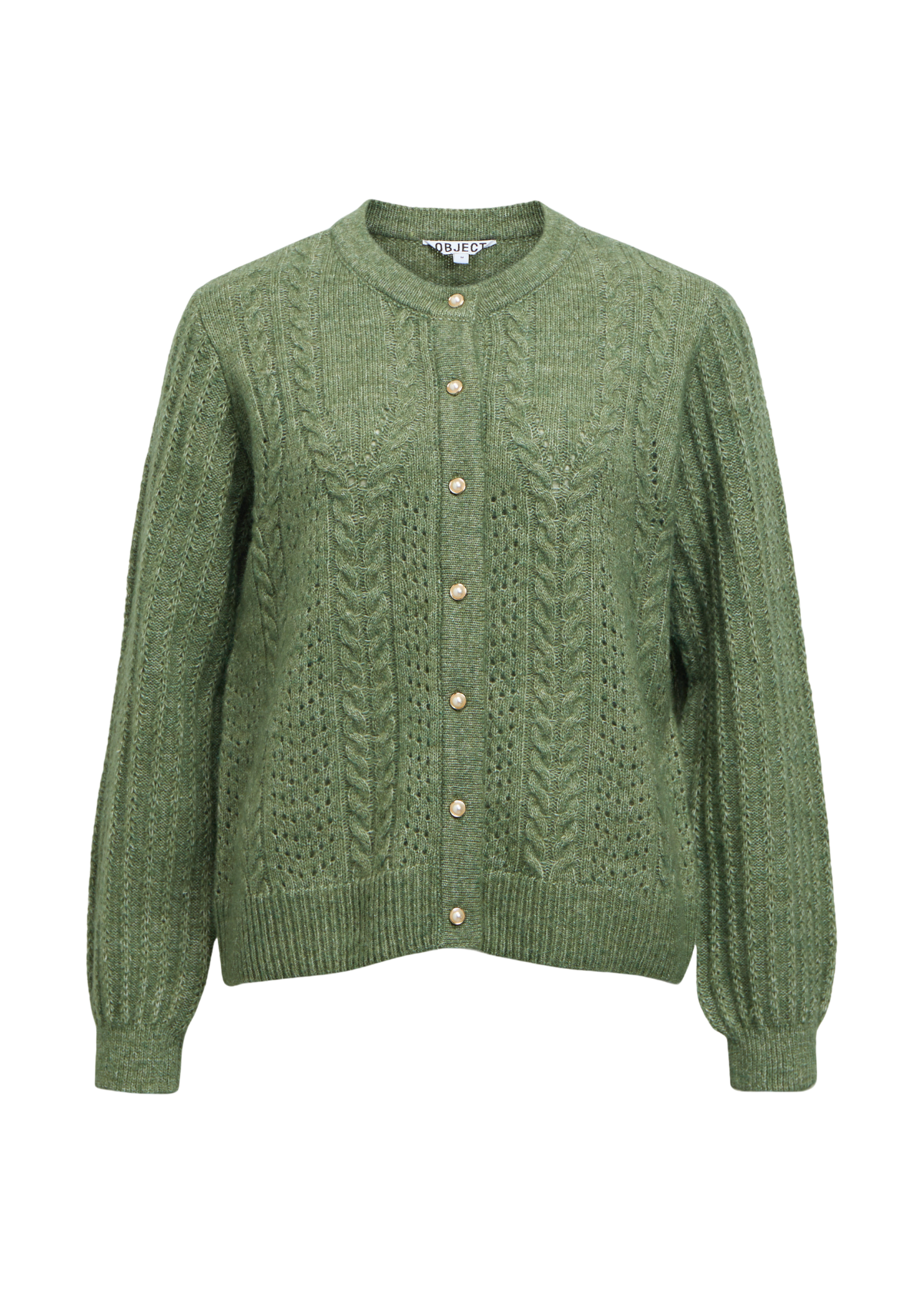 OBJFlora Strik Knap Cardigan