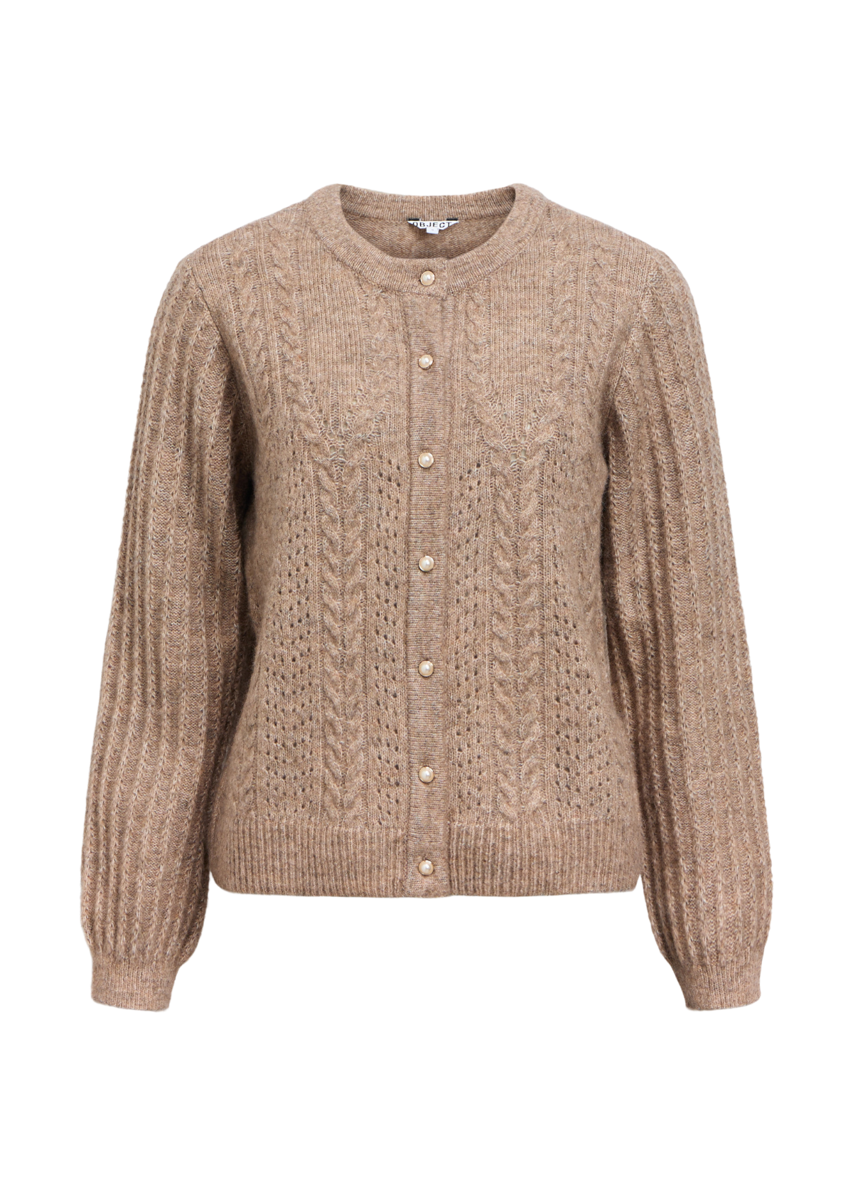 OBJFlora Strik Knap Cardigan