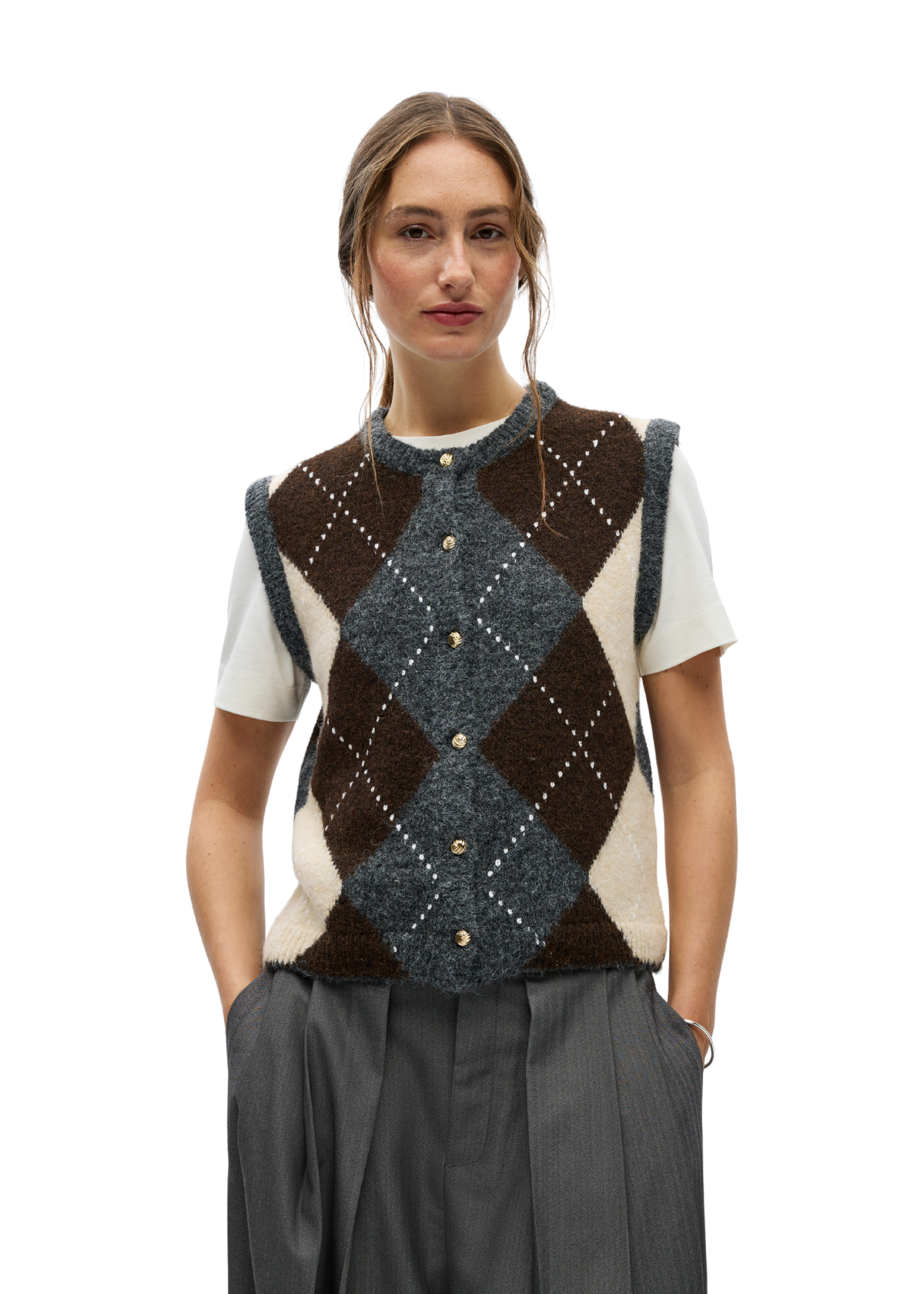 OBJBrenda Re Knit Strikvest