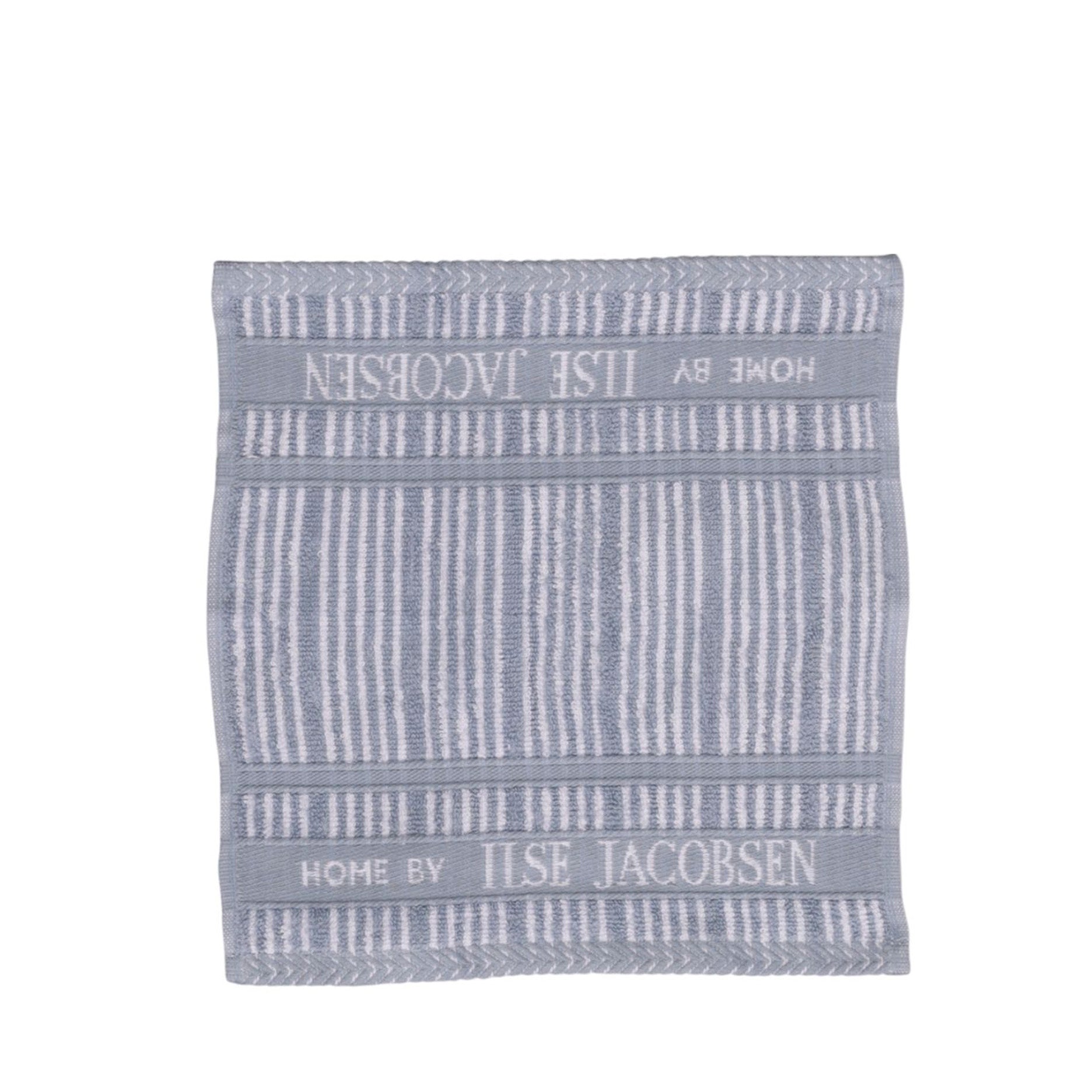 Waschlappen 4 Stück 30×30 cm – Staubblau gestreift