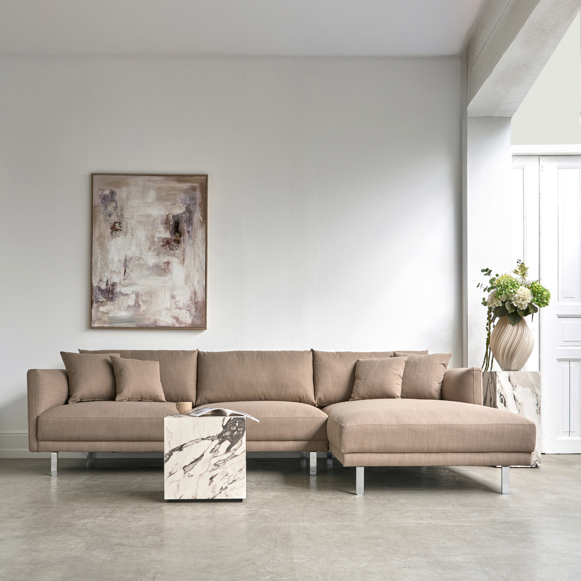 Capella II Chaiselong-Sofa - rechtsgewendet