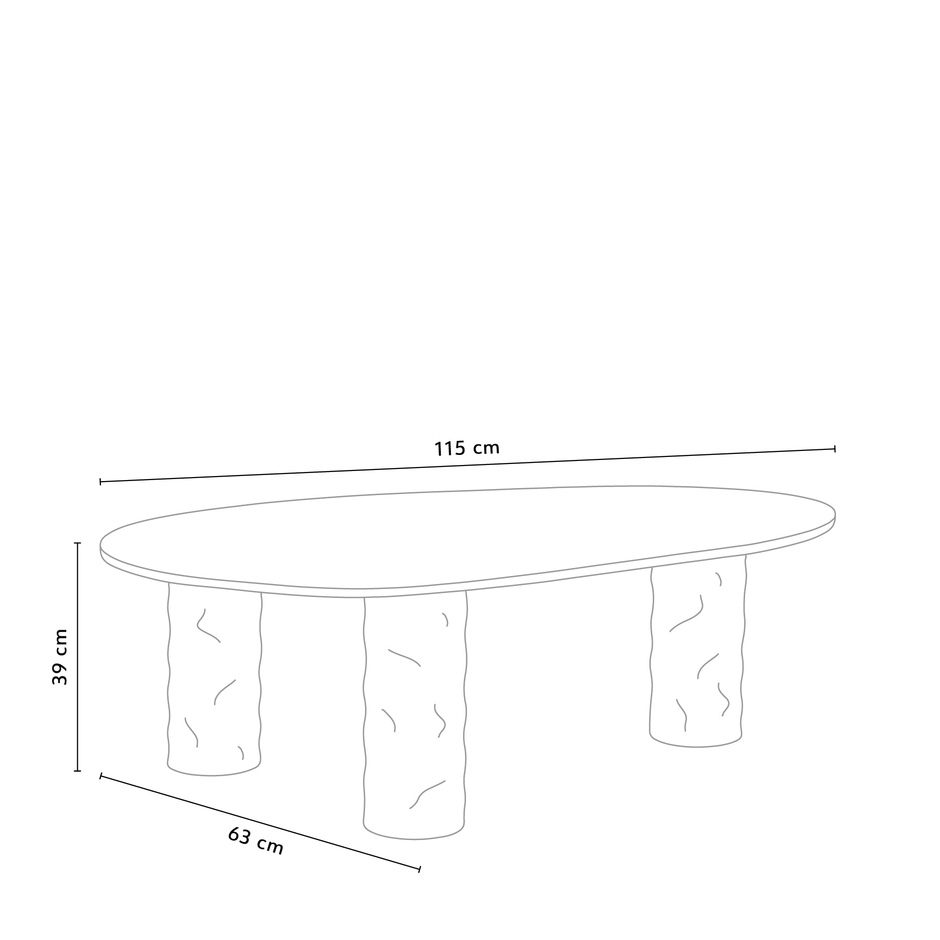 Allure sofatisch L115 cm