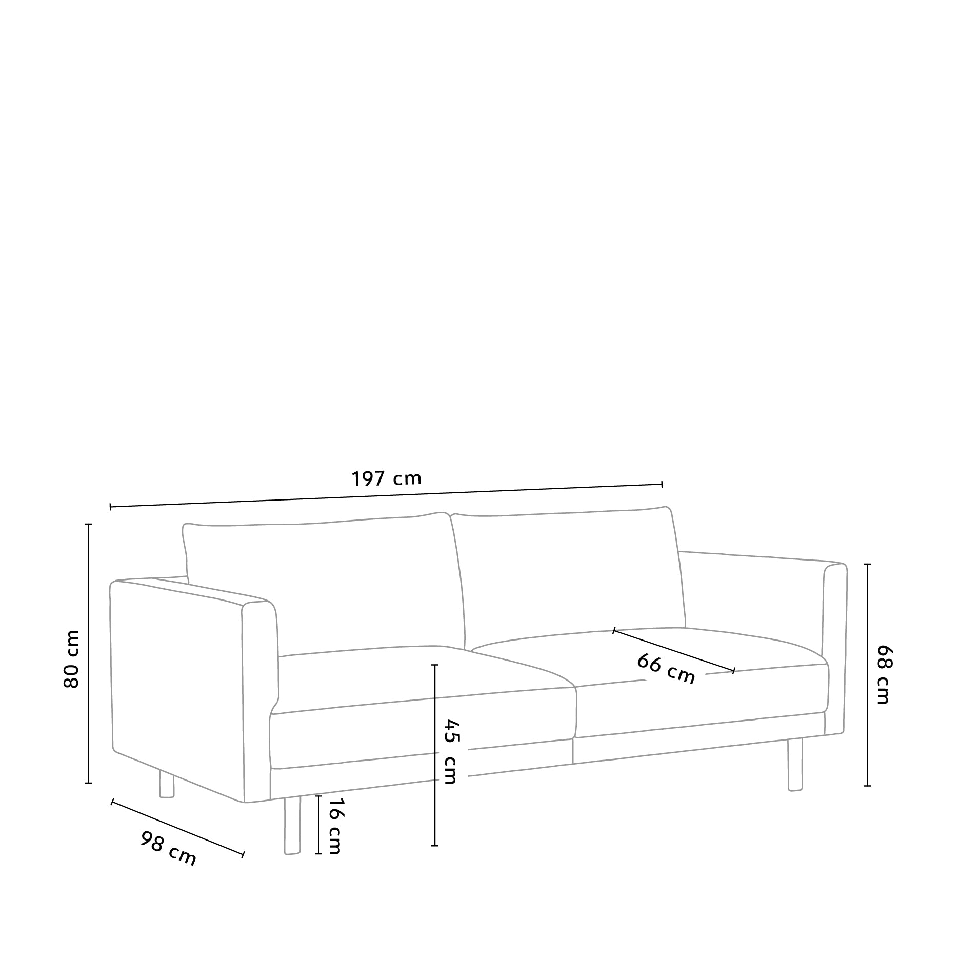 Capella II 3-Sitzer Sofa