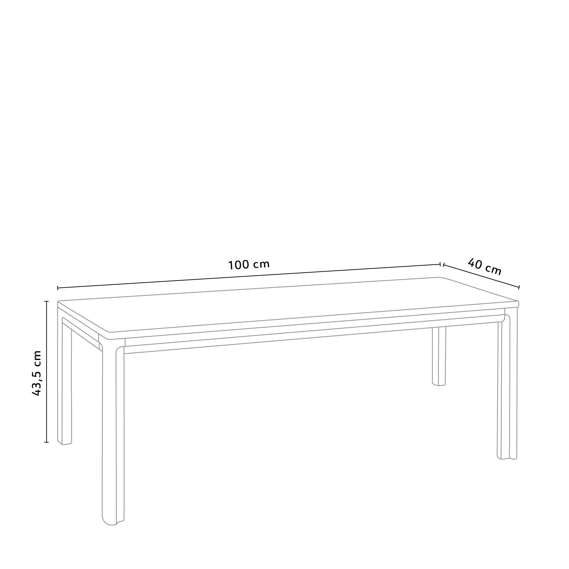 New Carver bænk/bord HPL 100 cm