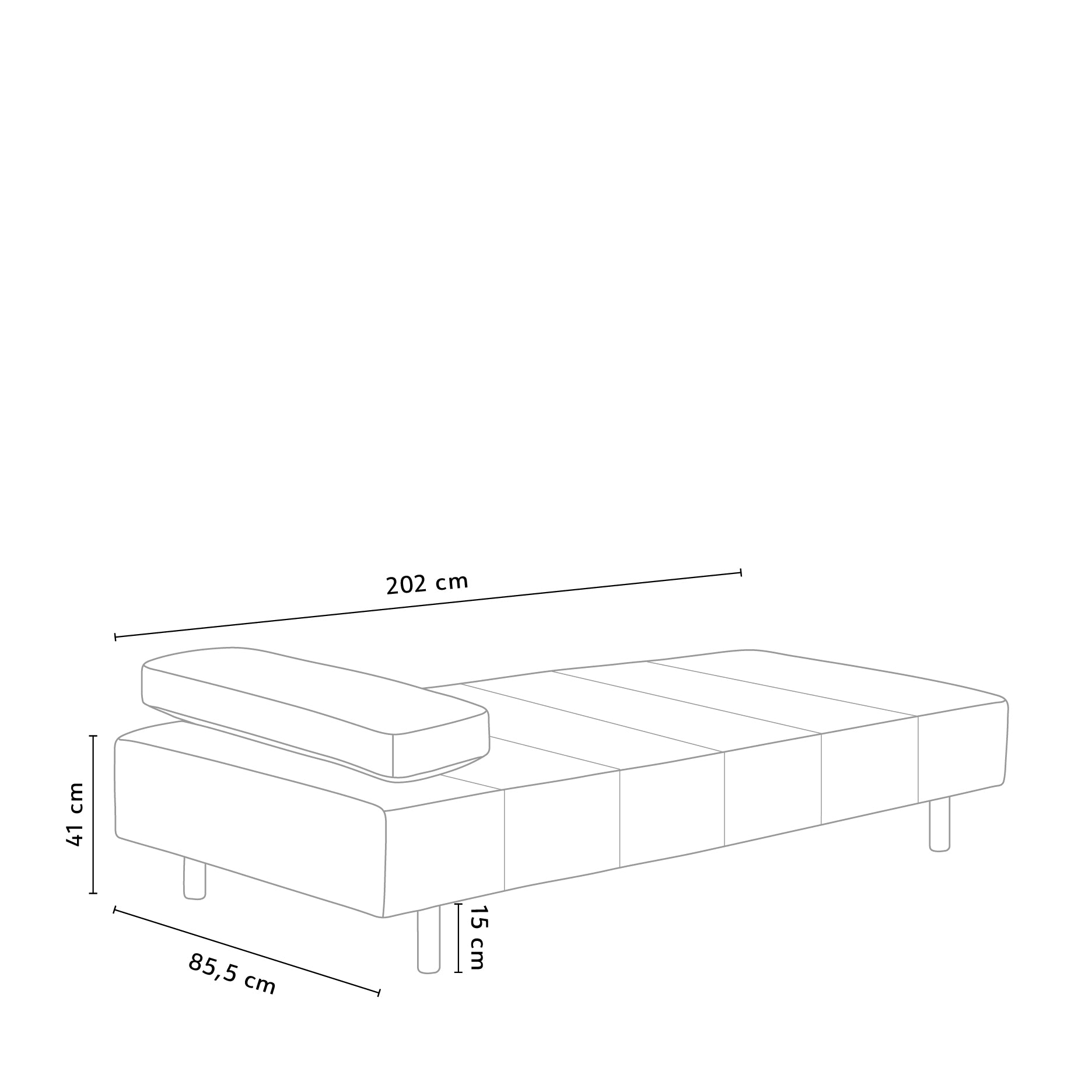 Stapleton II Daybed mit Eichenfüßen